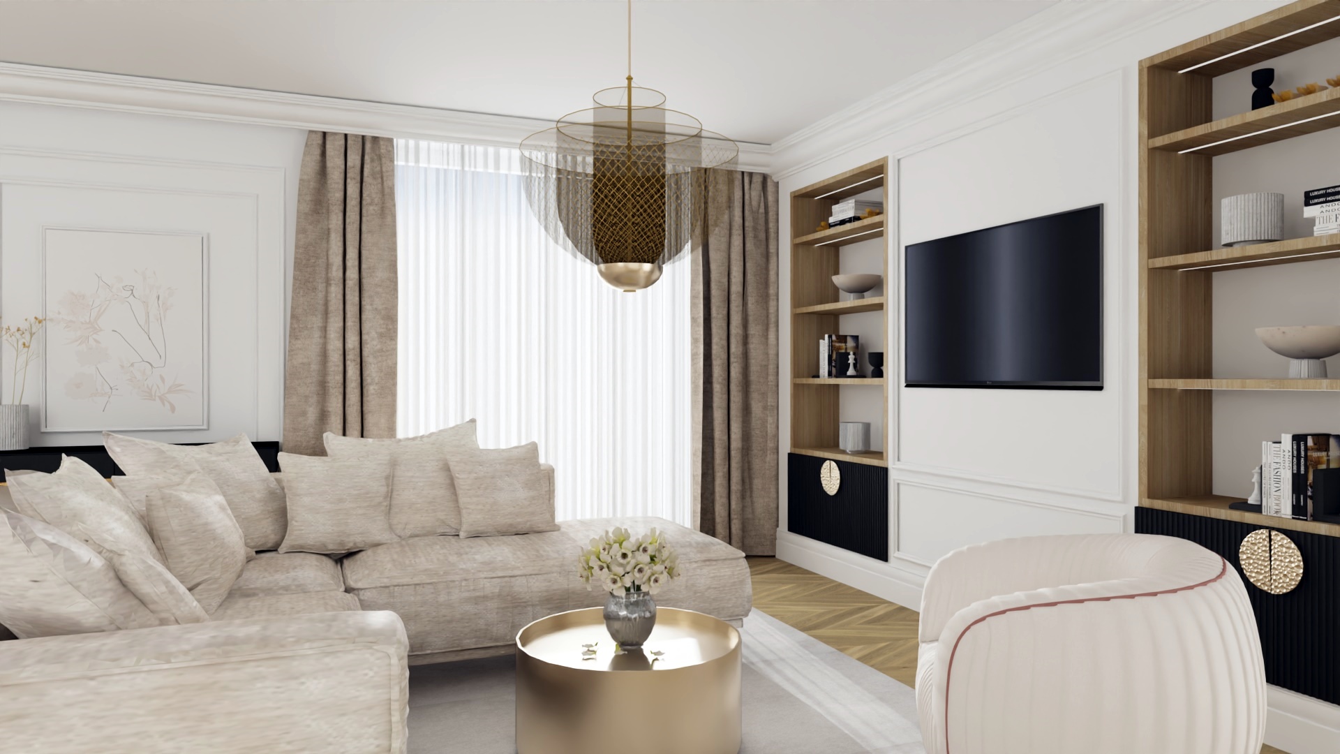 salon z jadalnią konin