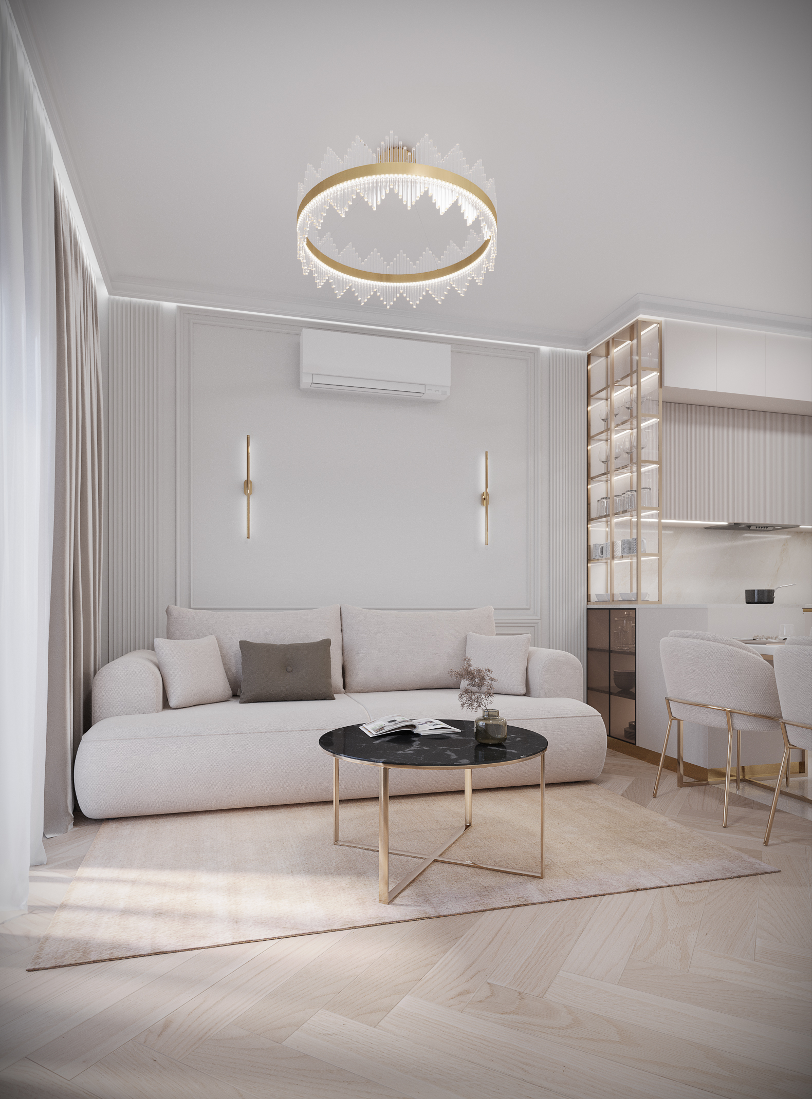 salon z jadalnią konin